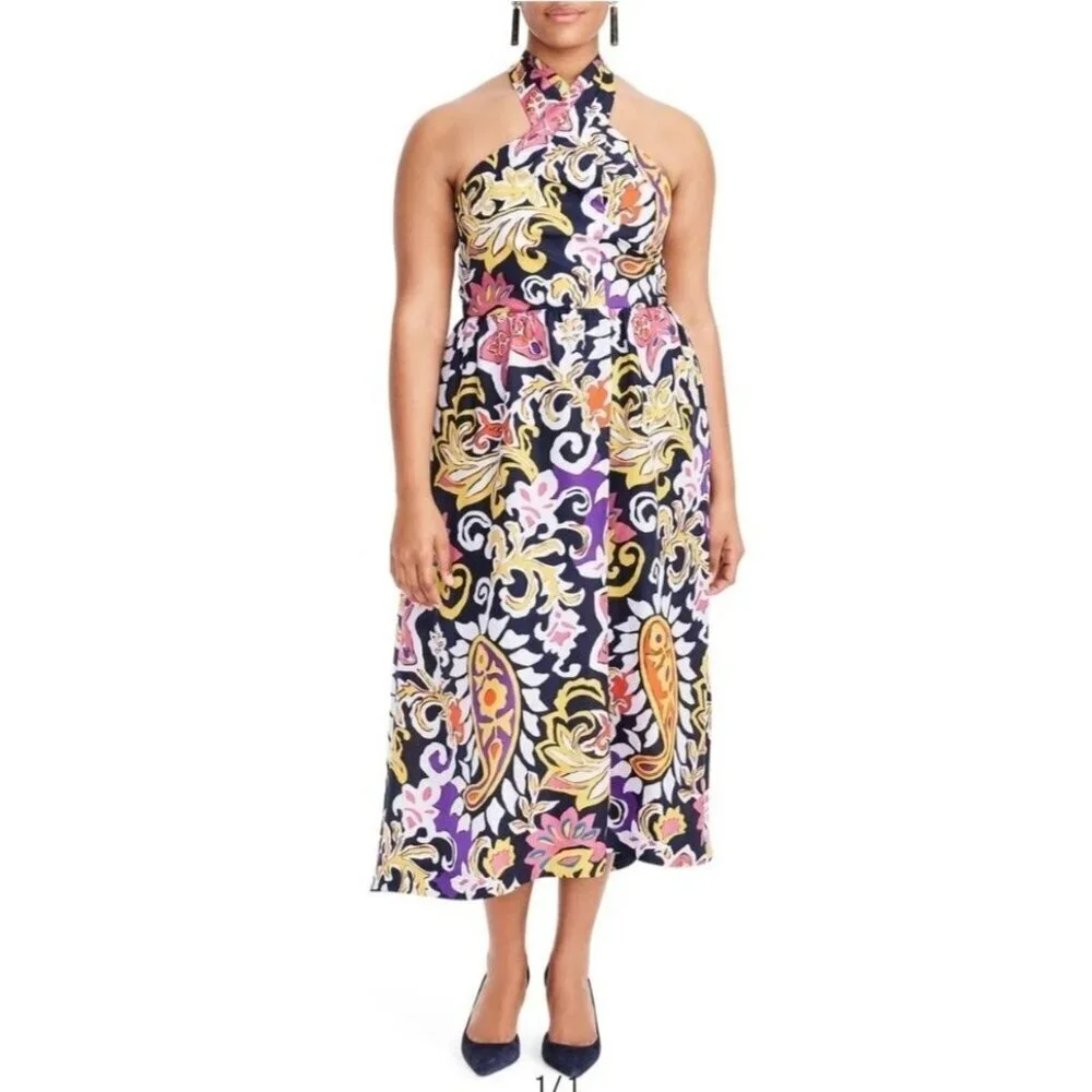 J. Crew Paisley Silk Luxury Maxi Sarong Dress MSRP $228 Size 4
